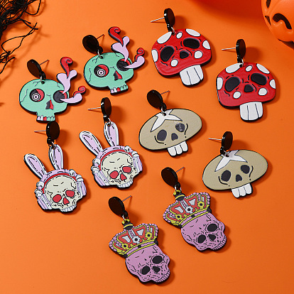 Акриловые болтаться серьги стержня, платина