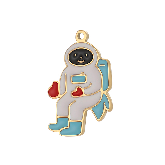 304 нержавеющей стальной эмали подвески, амулеты космонавта, ионное покрытие (ip), долговечный
