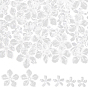 90Pcs 3 Styles PVC Bead Caps, Flower
