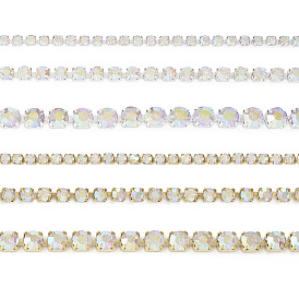 6 стильные цепочки из латуни со стразами и стразами, хрустальные стразы чашки