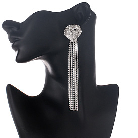 Tassel Earrings with Diamond Pendant - Fashionable and Elegant Jewelry