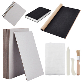 Наборы принадлежностей для переплета, включая самоклеящуюся льняную ткань, хлопчатобумажная ткань, Нож для вскрытия писем из АБС-пластика, древесная щетина, крафт-бумага, книжный картон