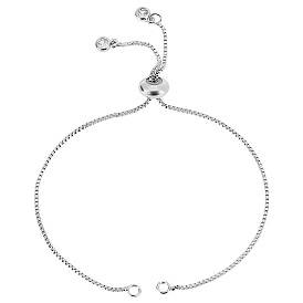 10шт. изготовление браслета-цепочки из латуни, с кубического циркония, изготовление браслетов-слайдеров, без кадмия, без никеля и без свинца, подходит для соединительных шармов