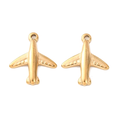 Pendentifs en acier inoxydable, placage ionique (ip), charmes d'avion