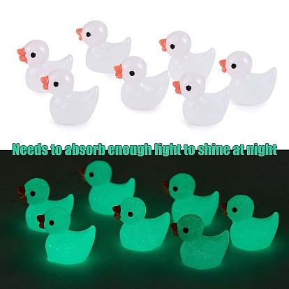 Wholesale 100Pcs Luminous Tiny Ducks Mini Resin Duck Colorful