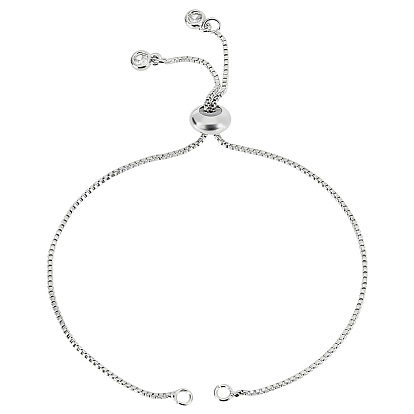 10шт. изготовление браслета-цепочки из латуни, с кубического циркония, изготовление браслетов-слайдеров, без кадмия, без никеля и без свинца, подходит для соединительных шармов