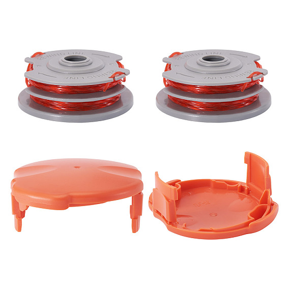 2 Катушка лески для триммера и одна крышка, совместимая с леской для триммера Flymo Fly021