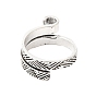 Alloy Wrapped Cuff Ring, Knitting Loop Crochet Loop, Yarn Guide Finger Holder