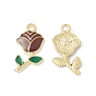 Alloy Enamel Pendants, Rose Charm