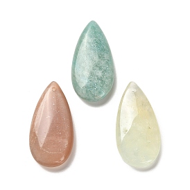 Natural Gemstone Pendants, Teardrop Charms