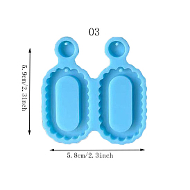Oval & Flat Round Pendant Silicone Molds, for UV Resin, Epoxy Resin Jewelry Making