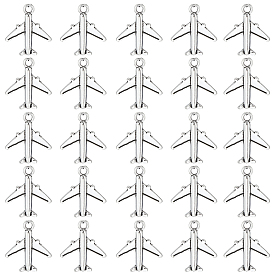 120Pcs Alloy Pendants, Airplane Charms
