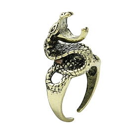 Snake Alloy Cigarette Holder Ring, Open Cuff Rings for Men, Lead Free & Cadmium Free