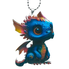 Dragon Acrylic Car Pendant Decoration, for Car Interior Rearview Mirror Hanging Ornaments
