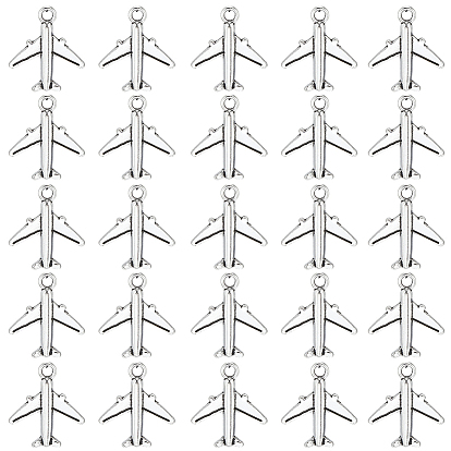 120Pcs Alloy Pendants, Airplane Charms