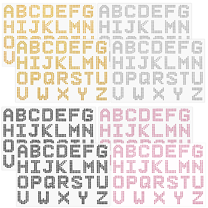 8 листы 4 цвета буквы a~z акриловые стразы горячей фиксации, самоклеящиеся акриловые наклейки со стразами, для украшения и поделок своими руками