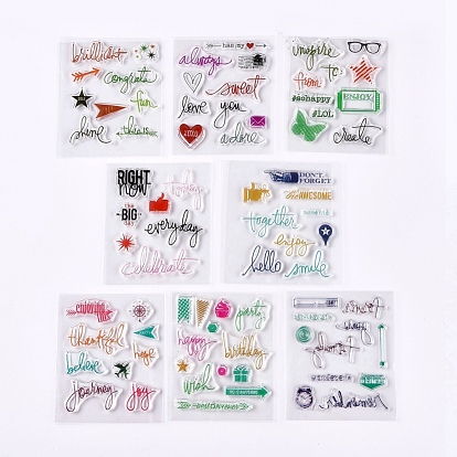Silicone Stamps, for DIY Scrapbooking, Photo Album Decorative, Cards Making