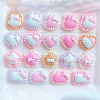 Симпатичные мини-мультяшные бантики из серии смоляных кабошонов