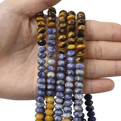 7 стили: натуральные аметисты, содалит, красная яшма, тигровый глаз, лазурит, зеленый авантюрин, топаз, нефрит, нити чакры, граненые, рондель