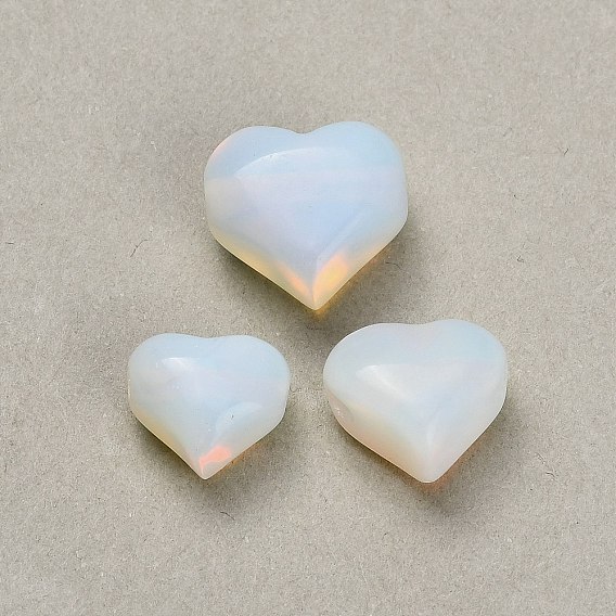 Opalite Beads, Heart