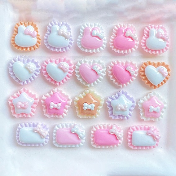 Симпатичные мини-мультяшные бантики из серии смоляных кабошонов