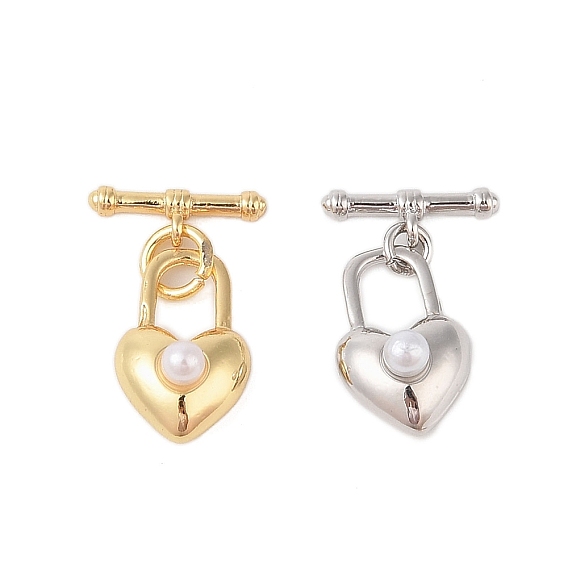 Латуни Переключить застежками, с пластиковым, заблокировать сердца