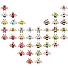 SUNNYCLUE Transparent Acrylic Pendants, with Plated Bottom, Bees