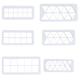 2 наборы 2 набор для резки пластиковой глины в форме треугольника и квадрата из пищевого пластика, многоразовая формочка для печенья, для изготовления глиняного бисквита