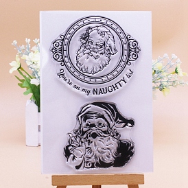Santa Claus Silicone Stamps, for DIY Scrapbooking, Photo Album Decorative, Cards Making