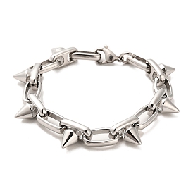 304 Stainless Steel Spike Link Chain Bracelets