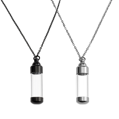 2 шт. 2 стили прозрачные акриловые колонны в виде флаконов духов, украшения из нержавеющей стали для женщин