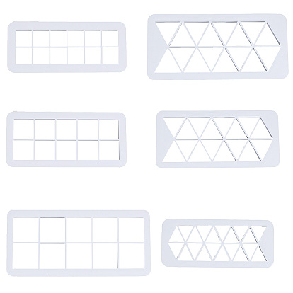 2 наборы 2 набор для резки пластиковой глины в форме треугольника и квадрата из пищевого пластика, многоразовая формочка для печенья, для изготовления глиняного бисквита