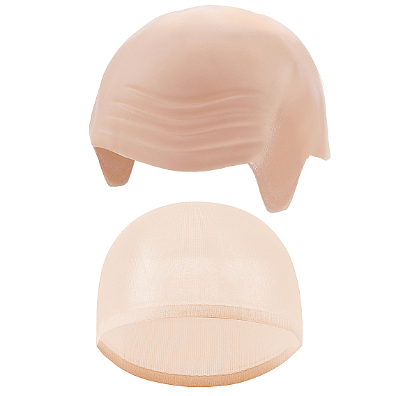 Латексный монах, косплей головной убор, реквизит для взрослых, лысая шапочка для вечеринки в честь Хэллоуина