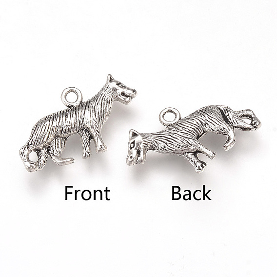 Сплавочные подвески тибетского стиля, волк, без кадмия и без свинца