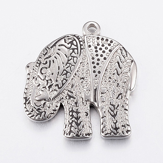 304 Edelstahl Anhänger, Elefant
