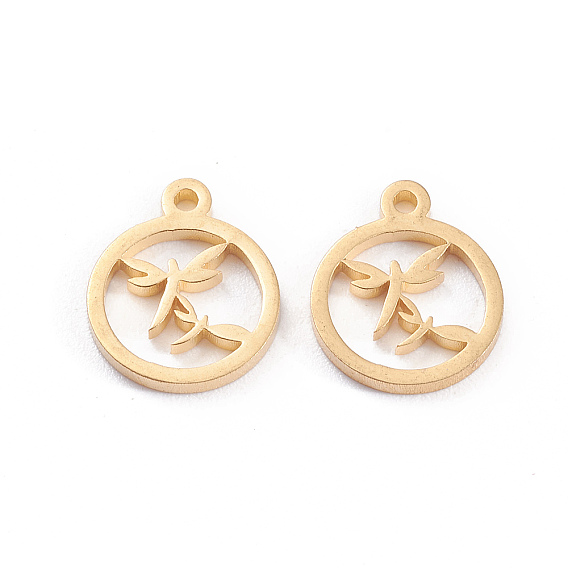 304 прелести нержавеющей стали, лазерная резка, кольцо с стрекоза