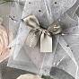 Rectangle Organza Drawstring Bags, Bowknot Gift Storage Pouches