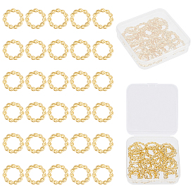 30Pcs Alloy Pendants, Long-Lasting Plated, Twisted, Ring
