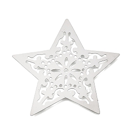 201 нержавеющей стали кабошонов, гравированные металлические украшения, звезда