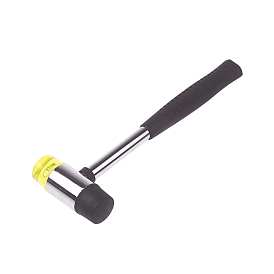 Double-Faced Soft Rubber Mallet, Dual Head Rubber Hammer, Steel Hammer, for Leather Craft