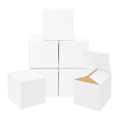 Boîte de papier kraft, boîtes d'emballage cadeau festival, boîtes d'emballage cadeau, pour les bijoux, Mariage, carrée