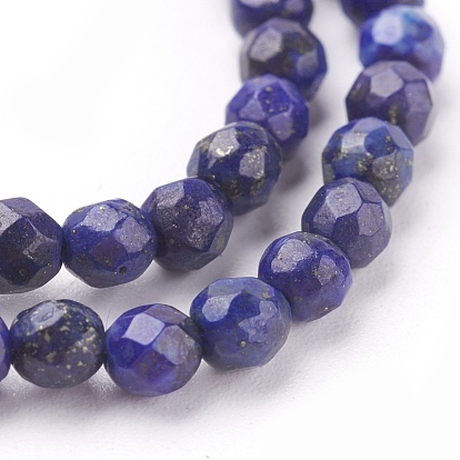 Lapis Lazuli Beads Strands, Faceted, Round