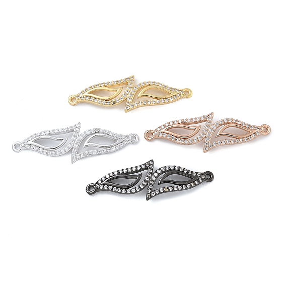 Стойка покрытие латунь микропаве прозрачный кубический цирконий лист соединительные подвески, без кадмия и без свинца