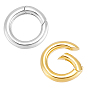 2 шт. 2 цвета 925 пружинные кольца из стерлинговой стали, круглое кольцо со штампом 925