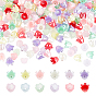 480pcs 12 style perles d'imitation en acrylique transparent et plastique ABS, fleur