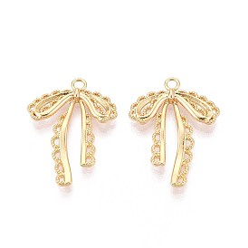 Латунные подвески, бантом, без никеля 