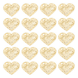20 латунные подвески шт., долговечный, чеканный, сердце