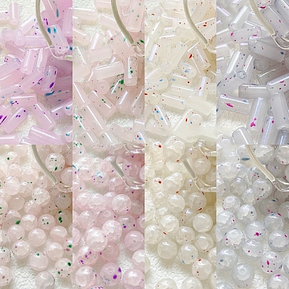 10 бусины лэмпворк ручной работы, с блеском, имитация нефрита, круглые