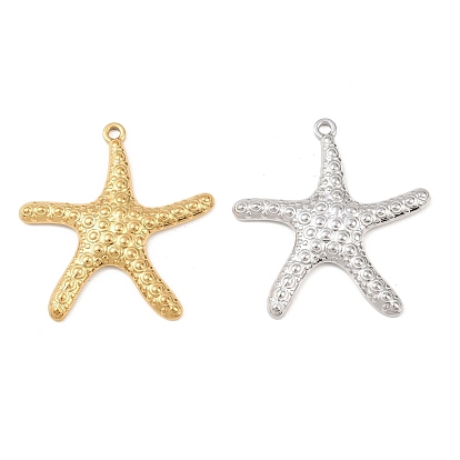 304 подвески из нержавеющей стали, морская звезда, без кадмия, без никеля и без свинца, ионное покрытие (ip)