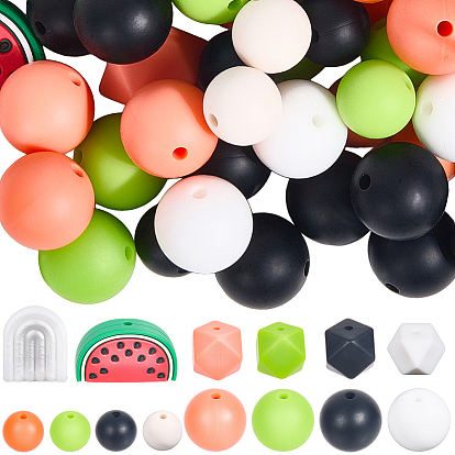 Летняя тема силиконовые фокусные бусины